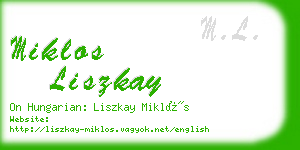 miklos liszkay business card
